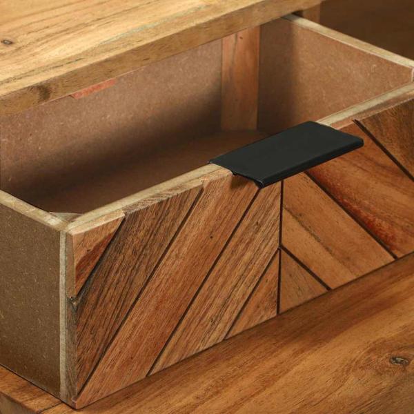 Schreibtisch 110x50x87 cm Massivholz Akazie