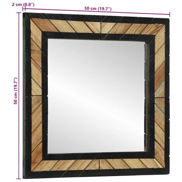 Spiegel 2 Stück 50x2x50 cm Massivholz Akazie