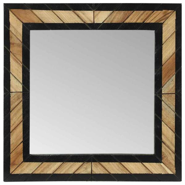 Spiegel 2 Stück 50x2x50 cm Massivholz Akazie
