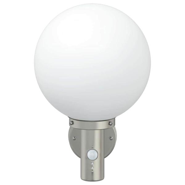 Außenwandleuchte mit Sensor Silber Edelstahl IP44