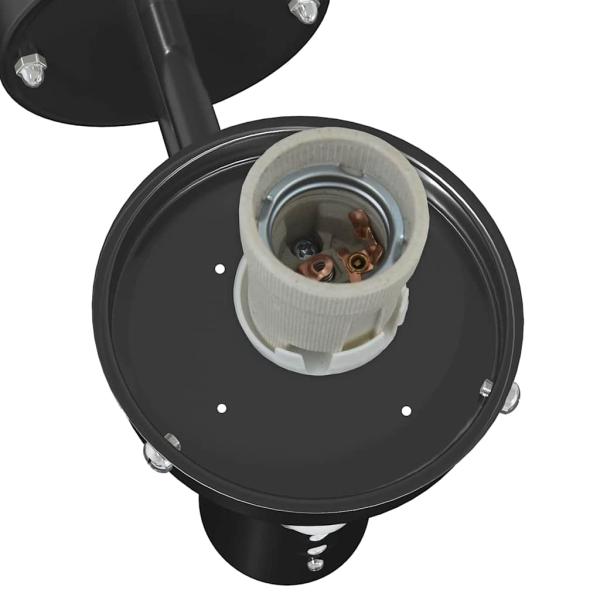 ARDEBO.de - Außenwandleuchte mit Sensor - Schwarzer Kunststoff, IP44