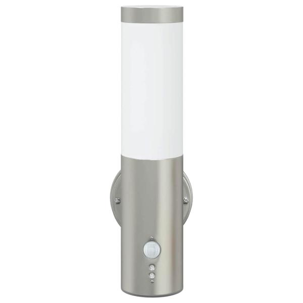 Außenwandleuchte mit Sensor Silber Edelstahl IP44