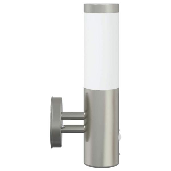 Außenwandleuchte mit Sensor Silber Edelstahl IP44