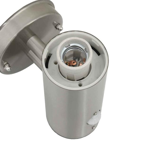 Außenwandleuchte mit Sensor Silber Edelstahl IP44
