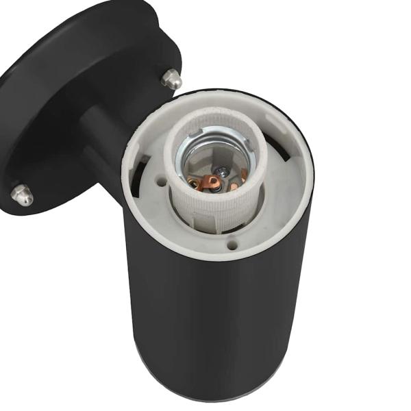 Außenwandleuchte Schwarz Edelstahl IP44