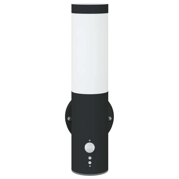 Außenwandleuchte mit Schwarz Edelstahl IP44 Sensor