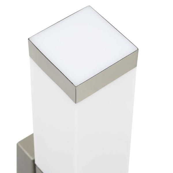 Außenwandleuchte mit Sensor Silber Edelstahl IP44
