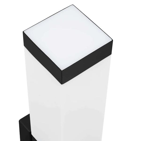 Außenwandleuchten mit Sensor 2er Set Schwarz Edelstahl IP44