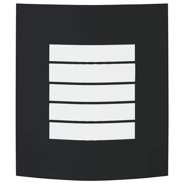 ARDEBO.de - Außenwandleuchte 2 Stück Schwarz Edelstahl IP44