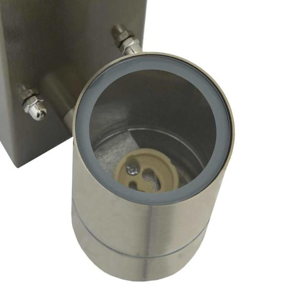 Außenwandleuchte Silber Edelstahl IP44