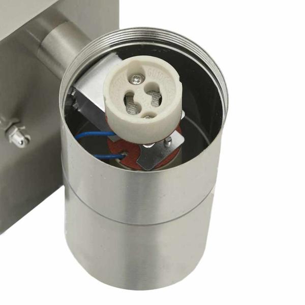 Außenwandleuchten 2 Stück Silber Edelstahl IP44