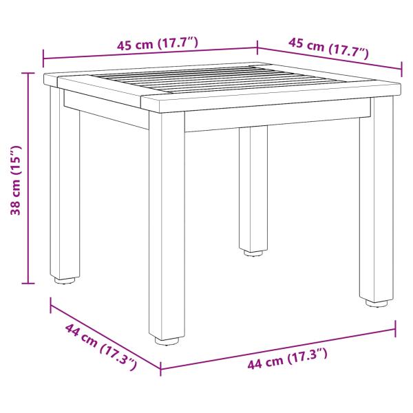 Garten Beistelltisch 45x45x38 cm Massiv Akazienholz