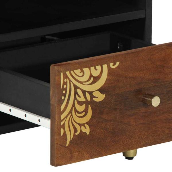 Nachttisch 40x33x46 cm Massivholz Mango