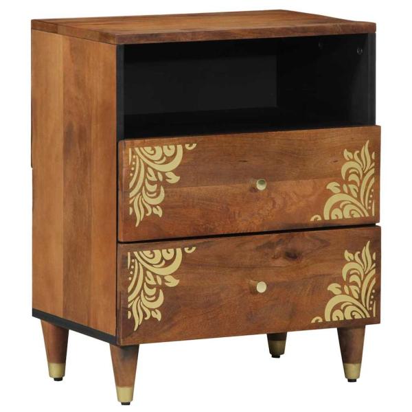 ARDEBO.de - Nachttisch 50x33x60 cm Massivholz Mango