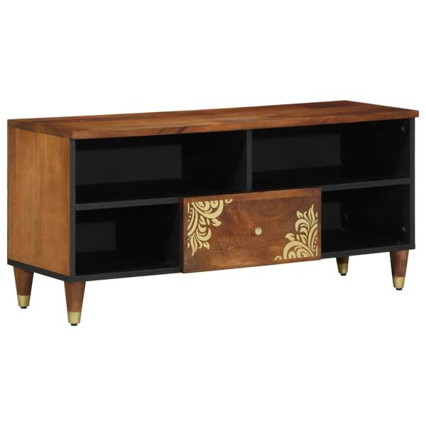 ARDEBO.de - TV-Schrank 100x33x46 cm aus massivem Mangoholz