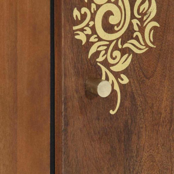 Badezimmer Wandregal 38x33x48 cm Massivholz Mango