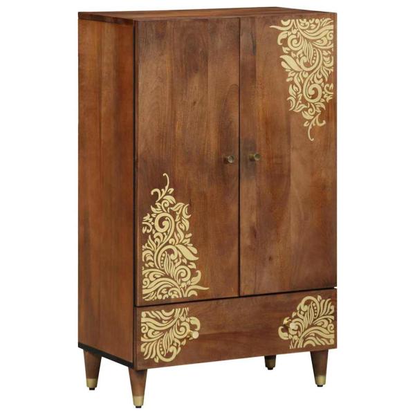 ARDEBO.de - Highboard 60x33x100 cm Massivholz Mango