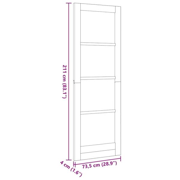 Innentür "ORKDAL" Weiß 73,5x211x4 cm Holz aus massivem Kiefer