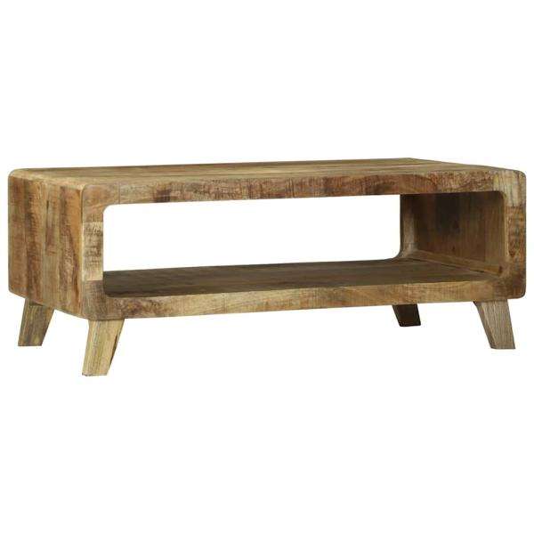 Couchtisch 90x50x35 cm Massiv Grobholz Mango