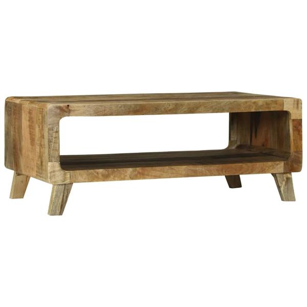 Couchtisch 90x50x35 cm Massiv Grobholz Mango