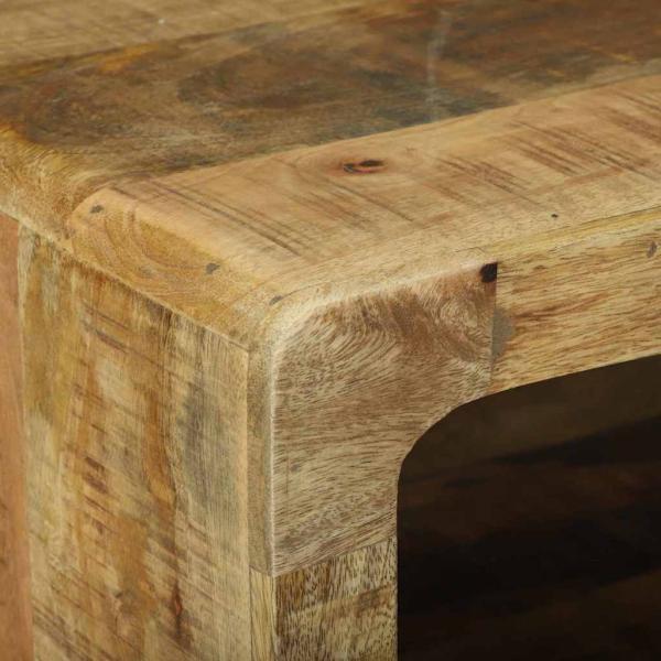 Couchtisch 90x50x35 cm Massiv Grobholz Mango