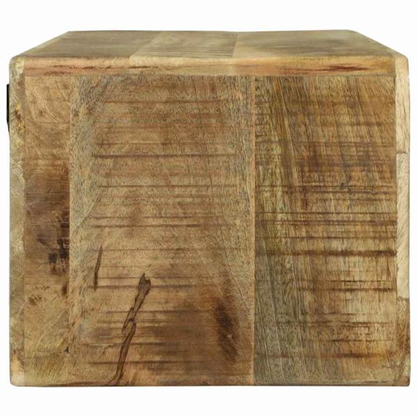 TV-Schränk 80x30x25 cm Massivholz Raues Mangoholz