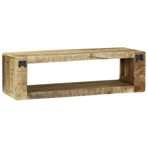 TV-Schränk 80x30x25 cm Massivholz Raues Mangoholz