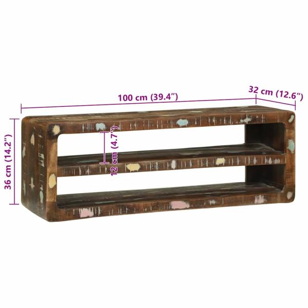 TV-Schrank 100x32x36 cm Massivholz Altholz