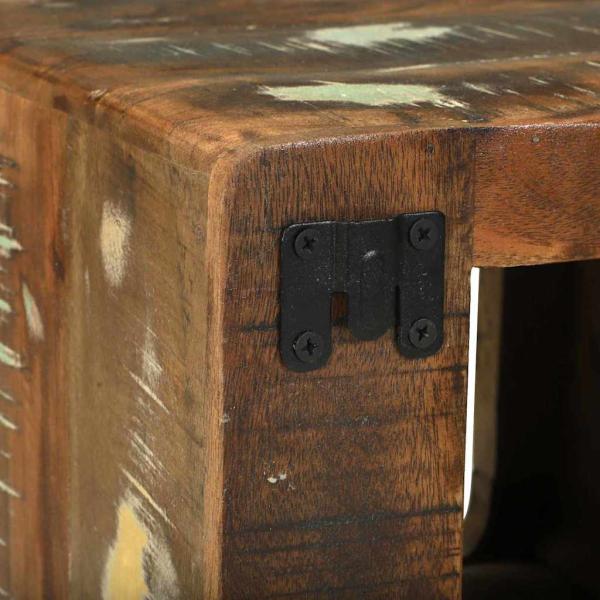 Fernsehtisch 36x36x30 cm Massivholz Altholz