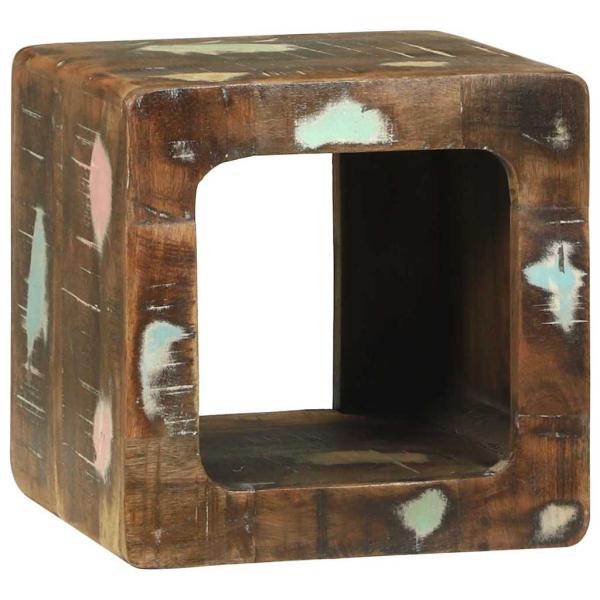 Fernsehtisch 36x36x30 cm Massivholz Altholz