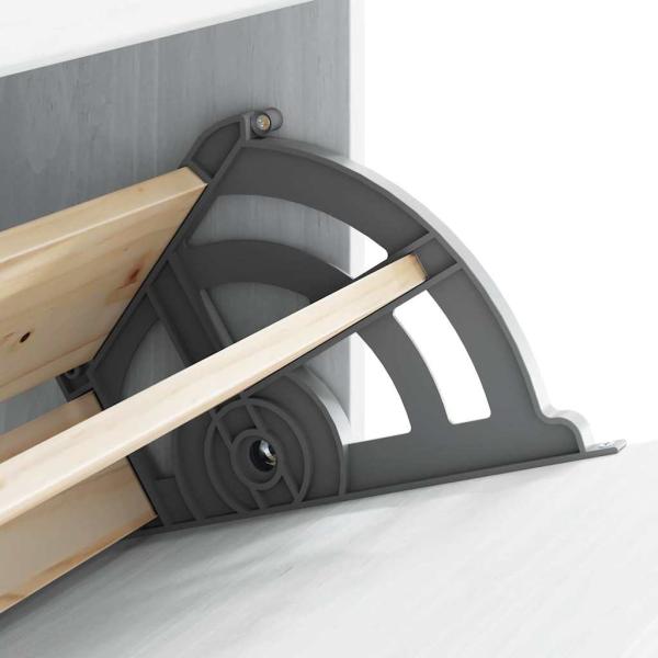 Schuhschrank ASKIM Weiß 85x35x108 cm Aus massivem Kiefernholz