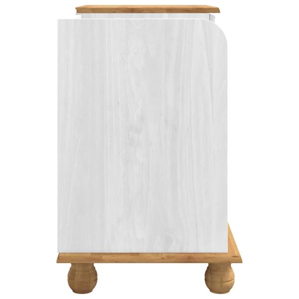 Eingangsstauraumbank ASKIM Weiß 100x39x62 cm Massivholz Kiefer
