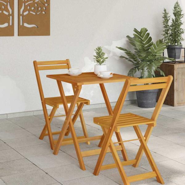 Klappgarten-Tisch Quadratisch 60x60x72 cm Massivholz Akazie