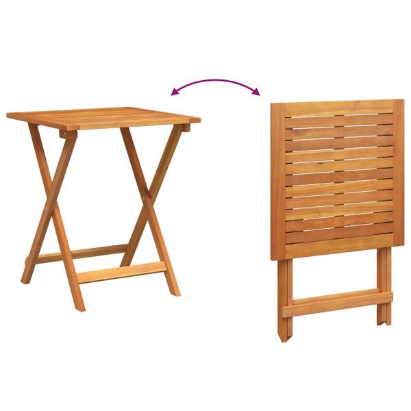 Klappgarten-Tisch Quadratisch 60x60x72 cm Massivholz Akazie