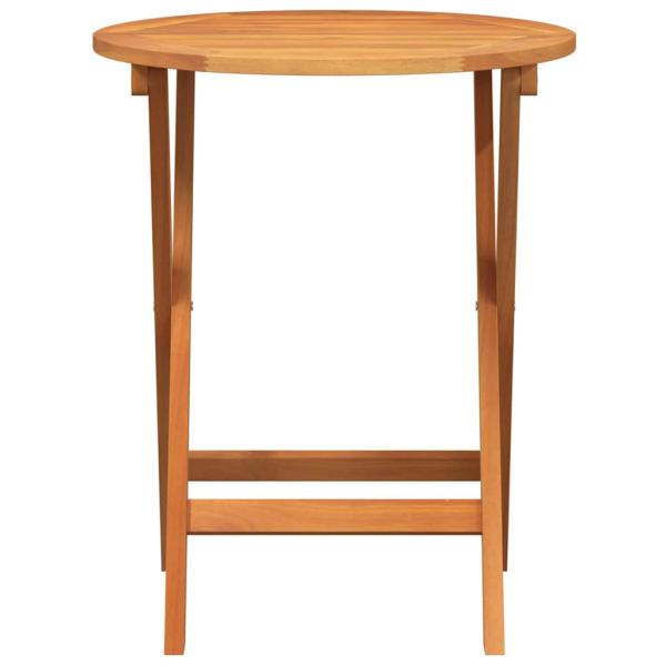 Klappbarer Gartentisch Rund Ø60x72 cm Massivholz Akazie