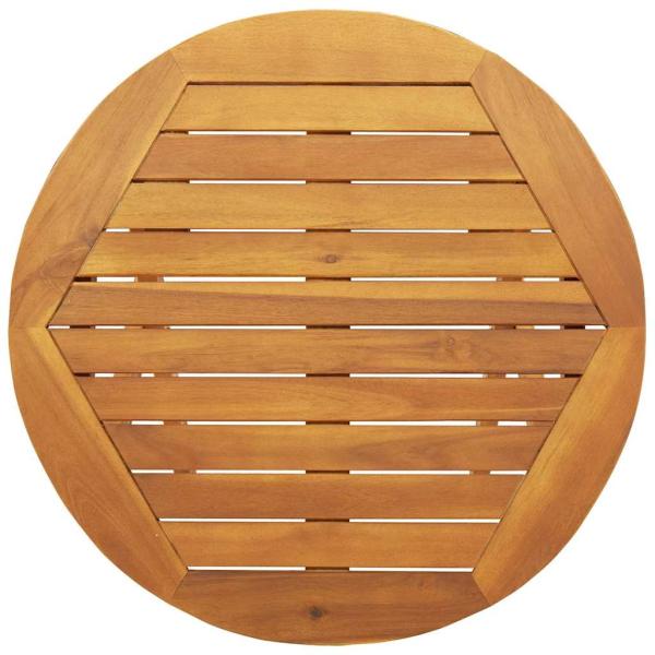 Klappbarer Gartentisch Rund Ø60x72 cm Massivholz Akazie
