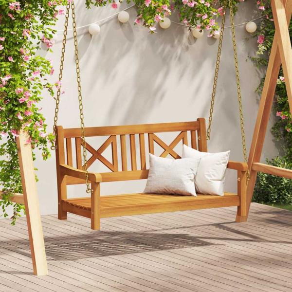 ARDEBO.de - 2-Sitzer Garten Schwingbank 110x56x58 cm aus solidem Akazienholz