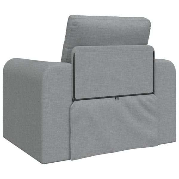 Boden Schlafsofa 2-in-1 Hellgrau 98x71x83 cm Stoff