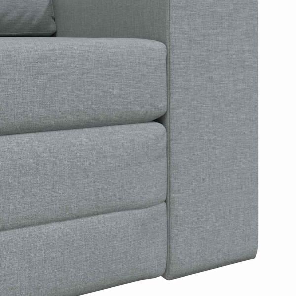 Boden Schlafsofa 2-in-1 Hellgrau 98x71x83 cm Stoff