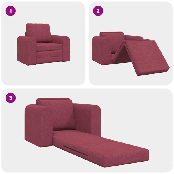 Boden Schlafsofa 2-in-1 Burgunderrot 98x71x83 cm Stoff