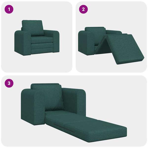 Boden Schlafsofa 2-in-1 Dunkelgrün 98x71x83 cm Stoff