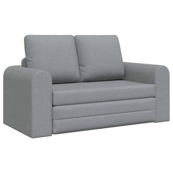 Boden-Sofa-Bett 2-in-1 Hellgrau 148x71x83 cm Gewebe