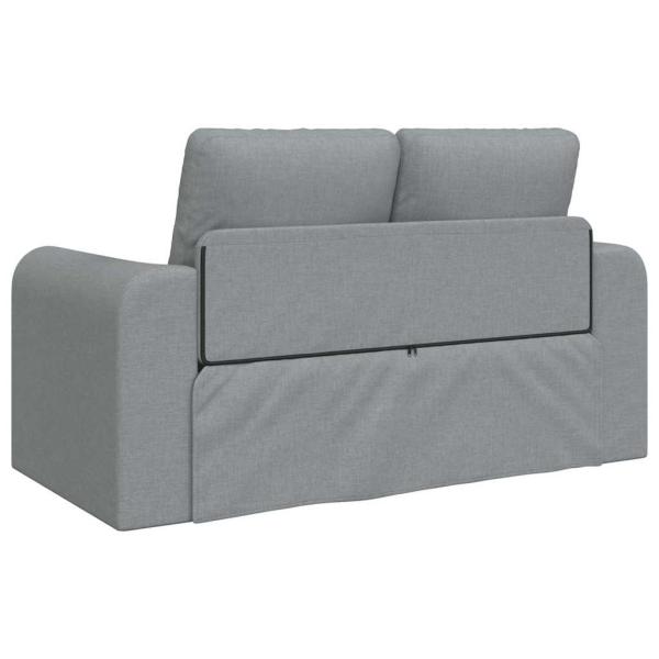 Boden-Sofa-Bett 2-in-1 Hellgrau 148x71x83 cm Gewebe