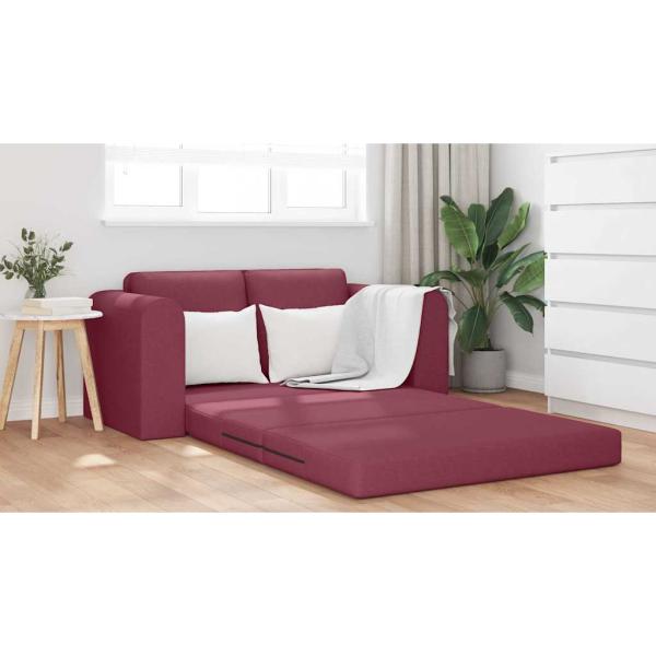 ARDEBO.de - Boden Schlafsofa 2-in-1 Weinrot 148x71x83 cm Stoff
