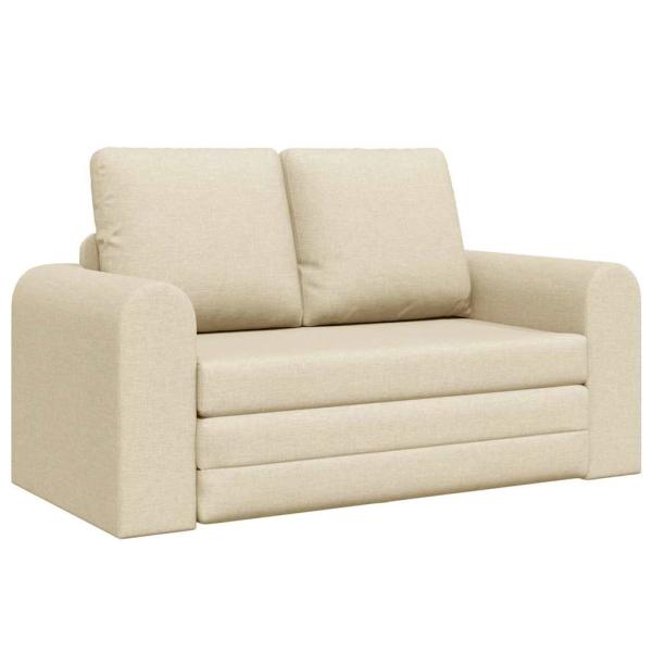 Boden Schlafsofa 2-in-1 Creme 148x71x83 cm Stoff