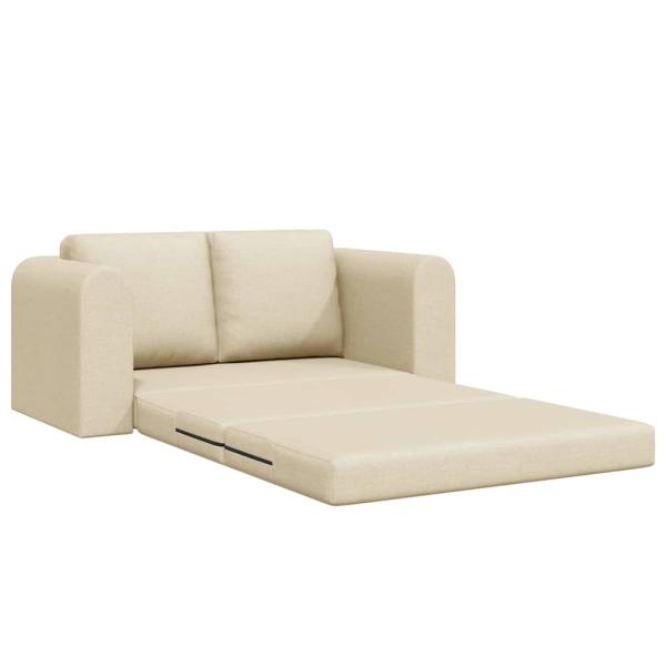 Boden Schlafsofa 2-in-1 Creme 148x71x83 cm Stoff