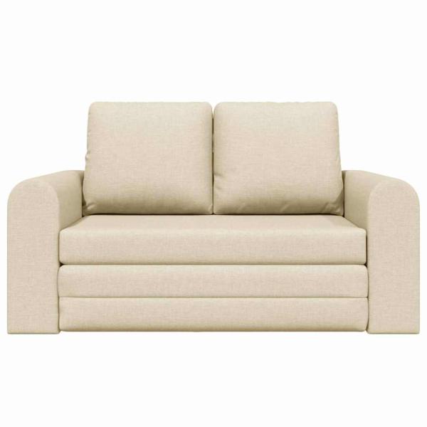 Boden Schlafsofa 2-in-1 Creme 148x71x83 cm Stoff