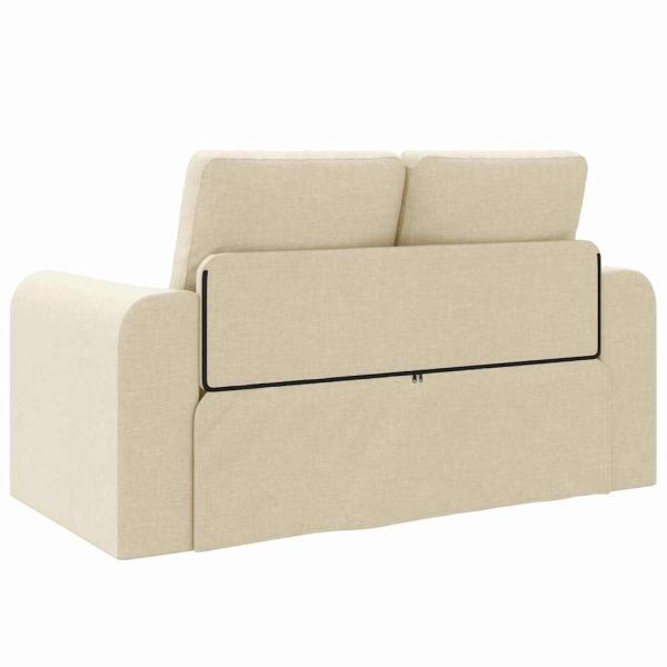 Boden Schlafsofa 2-in-1 Creme 148x71x83 cm Stoff