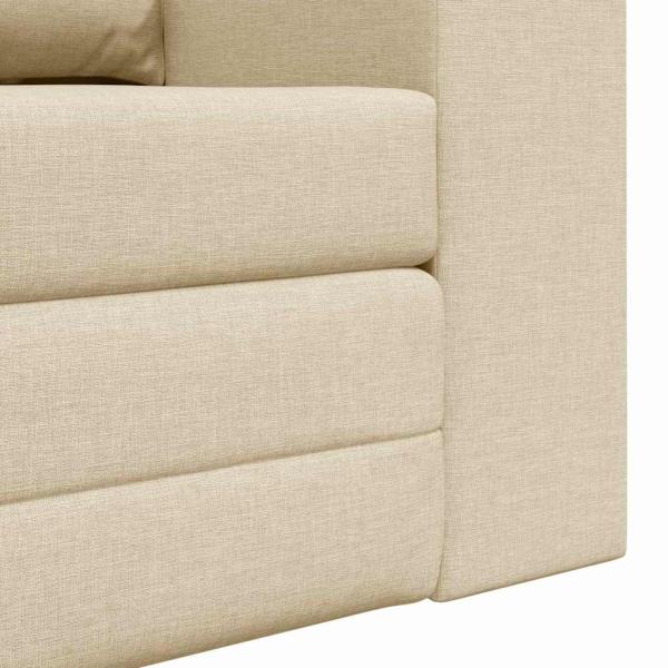 Boden Schlafsofa 2-in-1 Creme 148x71x83 cm Stoff