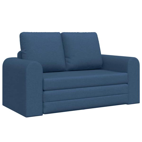 Boden-Schlafsofa 2-in-1 Blau 148x71x83 cm Stoff